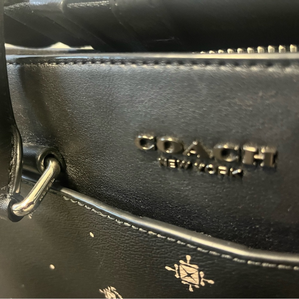 Coach Black Leather Laptop Business Bag - Picture 3 of 4